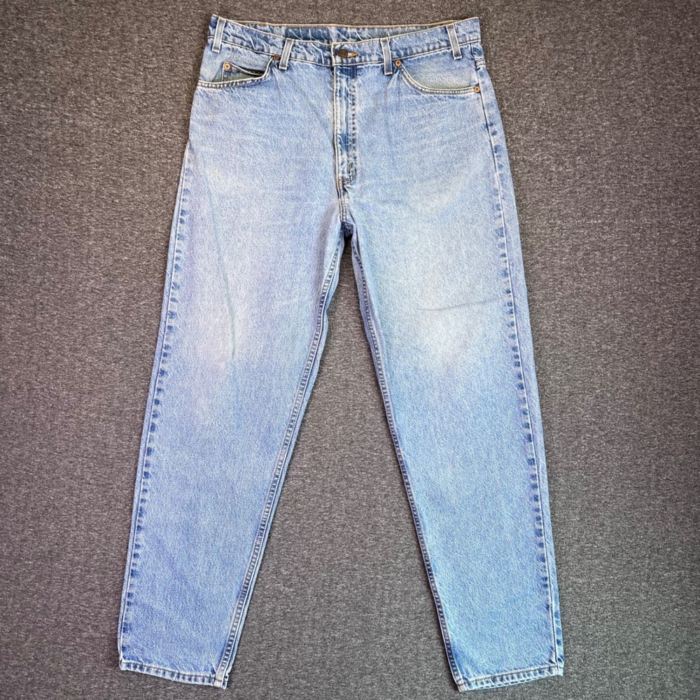 VTG 90s‎ Levis 550 Jeans Mens 38x32 Light Wash Orange Tab Tapered Relaxed Grunge
